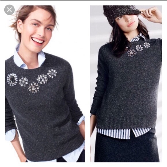 J.Crew Jeweled Donegal Sweater - Picture 2 of 5